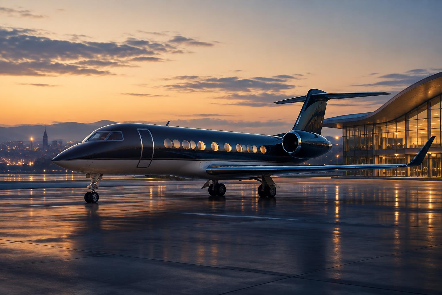 PQ Solutions internationale dienstverlening bij een private jet op de luchthaven